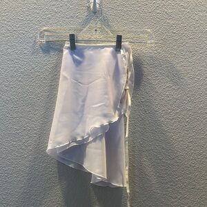 Body Wrappers - White Women’s Petite/Small Mesh Ballet Wrap Skirt.